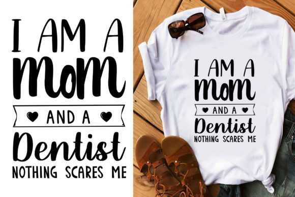 An Embroidery Designer's Review of I Am a Mom and a Dentist Typography