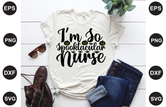 Spooktacular Nurse: A Charming Embroidery Design